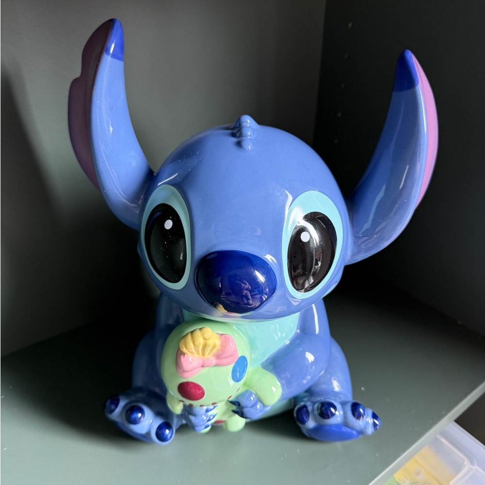 Disney Blue and Purple Stitch Cookie Jar
